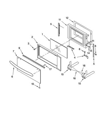 Microwave door parts, optional parts