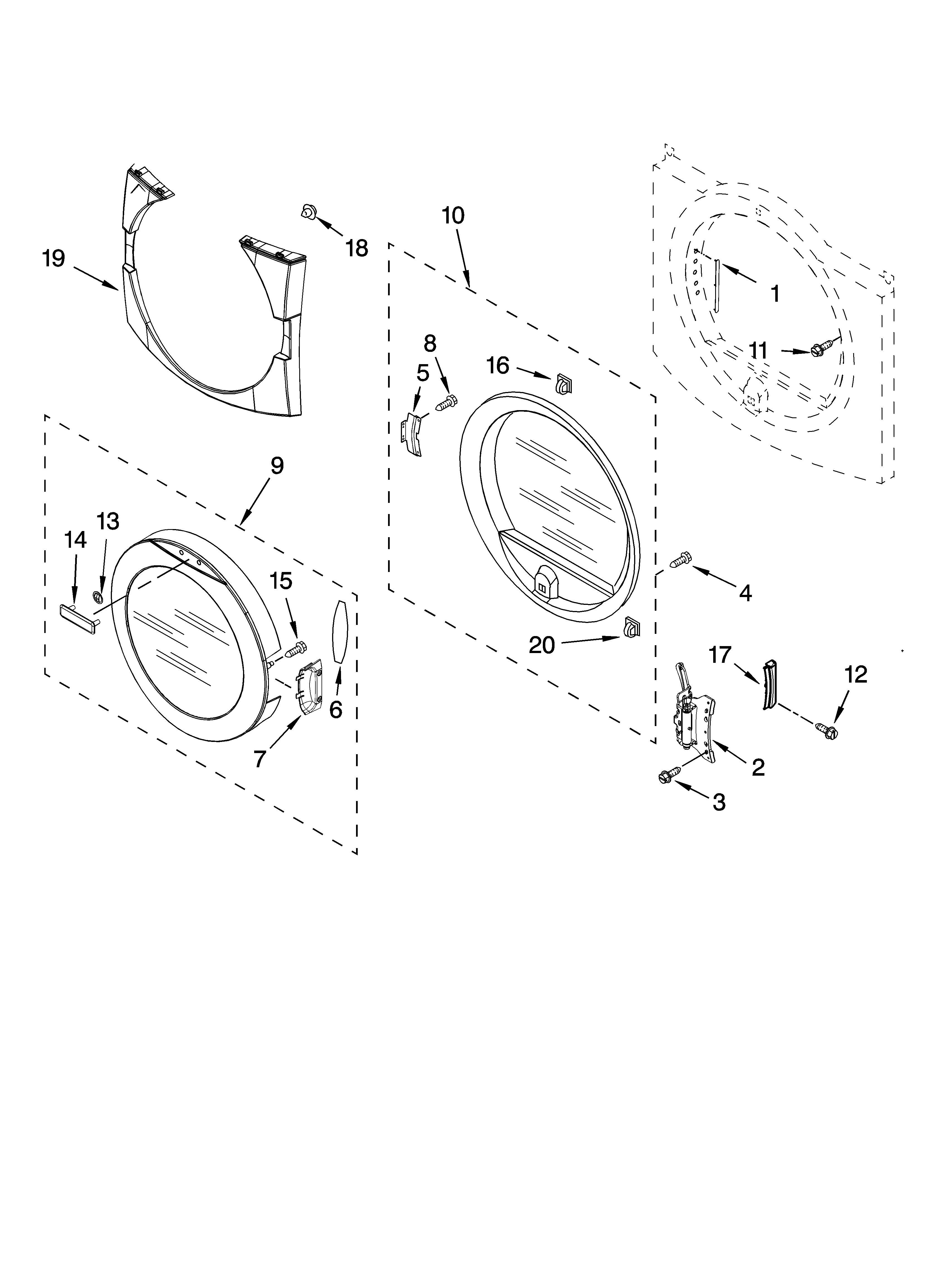Door parts, optional parts (not included)
