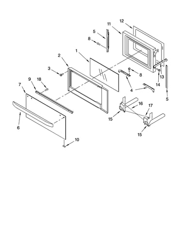 Microwave door parts, optional parts