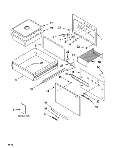 Control, door and drawer parts