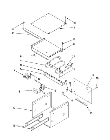 Internal warming drawer parts