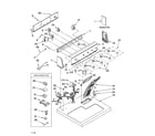 KitchenAid KEYS850LT2 top and console parts diagram