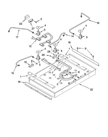 Burner box, gas valves, and switches, optional parts