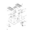 KitchenAid KGCC566RBB01 cooktop, burner and grate parts diagram