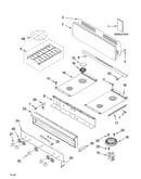 Cooktop, burner and grate parts