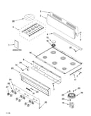 Cooktop, burner and grate parts