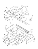 Burner box, gas valves, and switches, optional parts