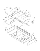 Burner box, gas valves, and switches, optional parts
