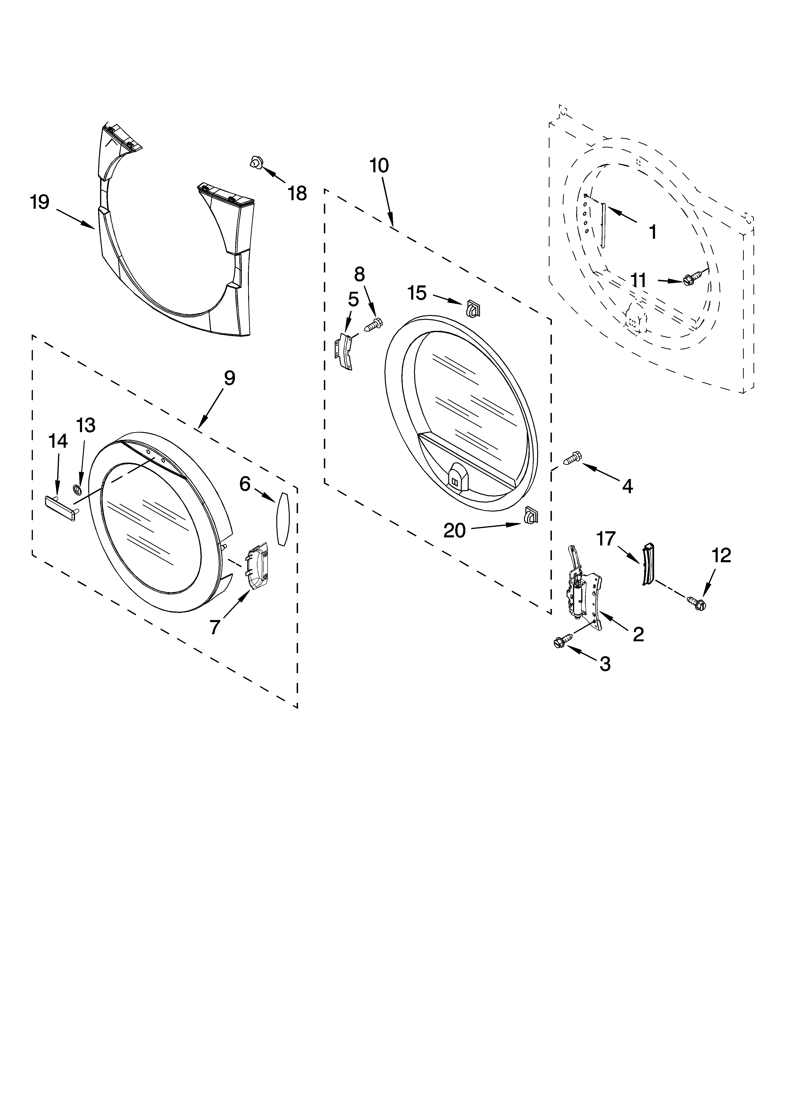 Door parts, optional parts (not included)