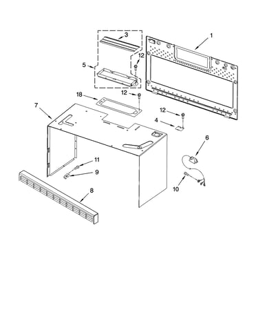 Cabinet and installation parts