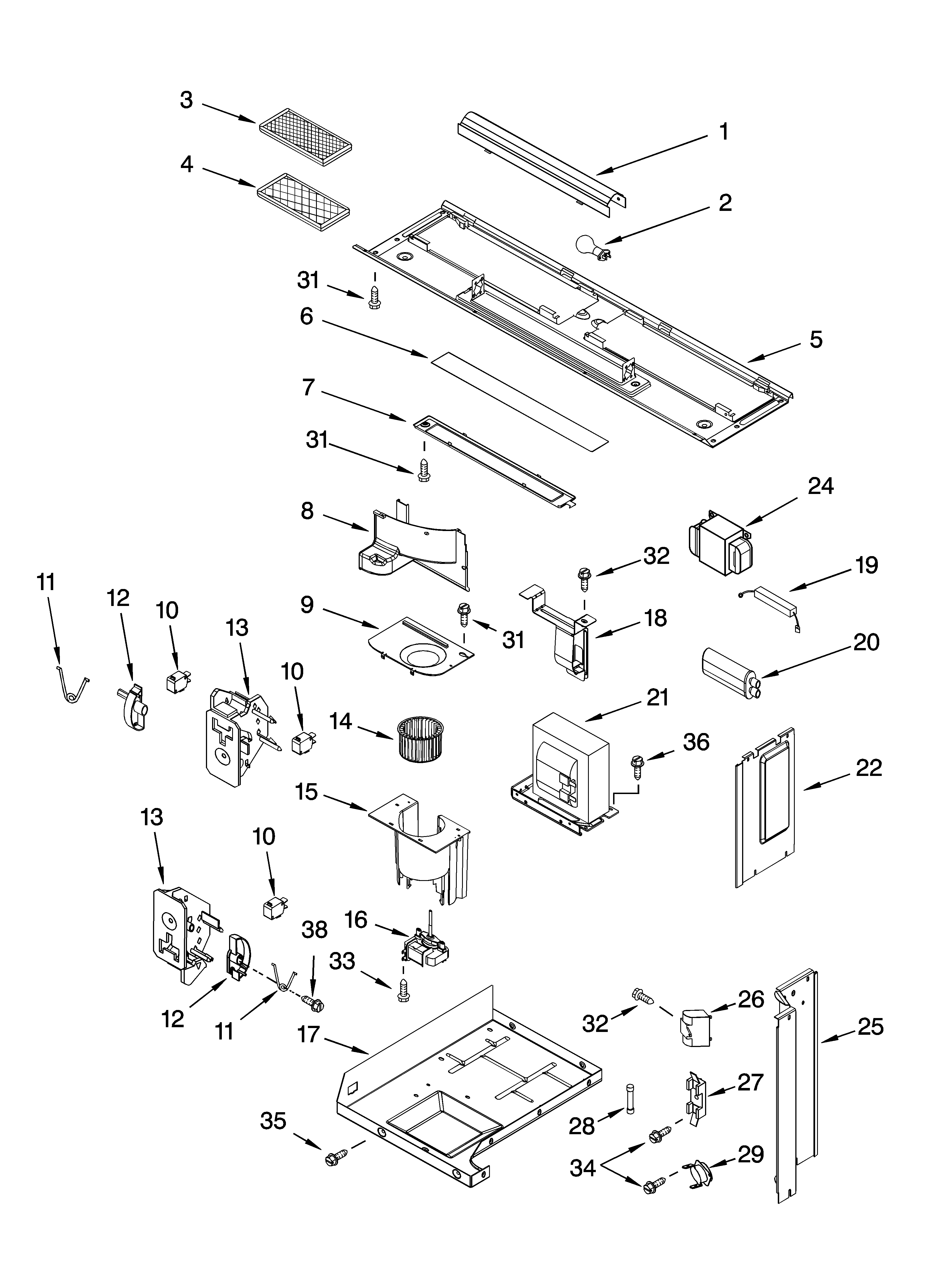 Interior and ventilation parts