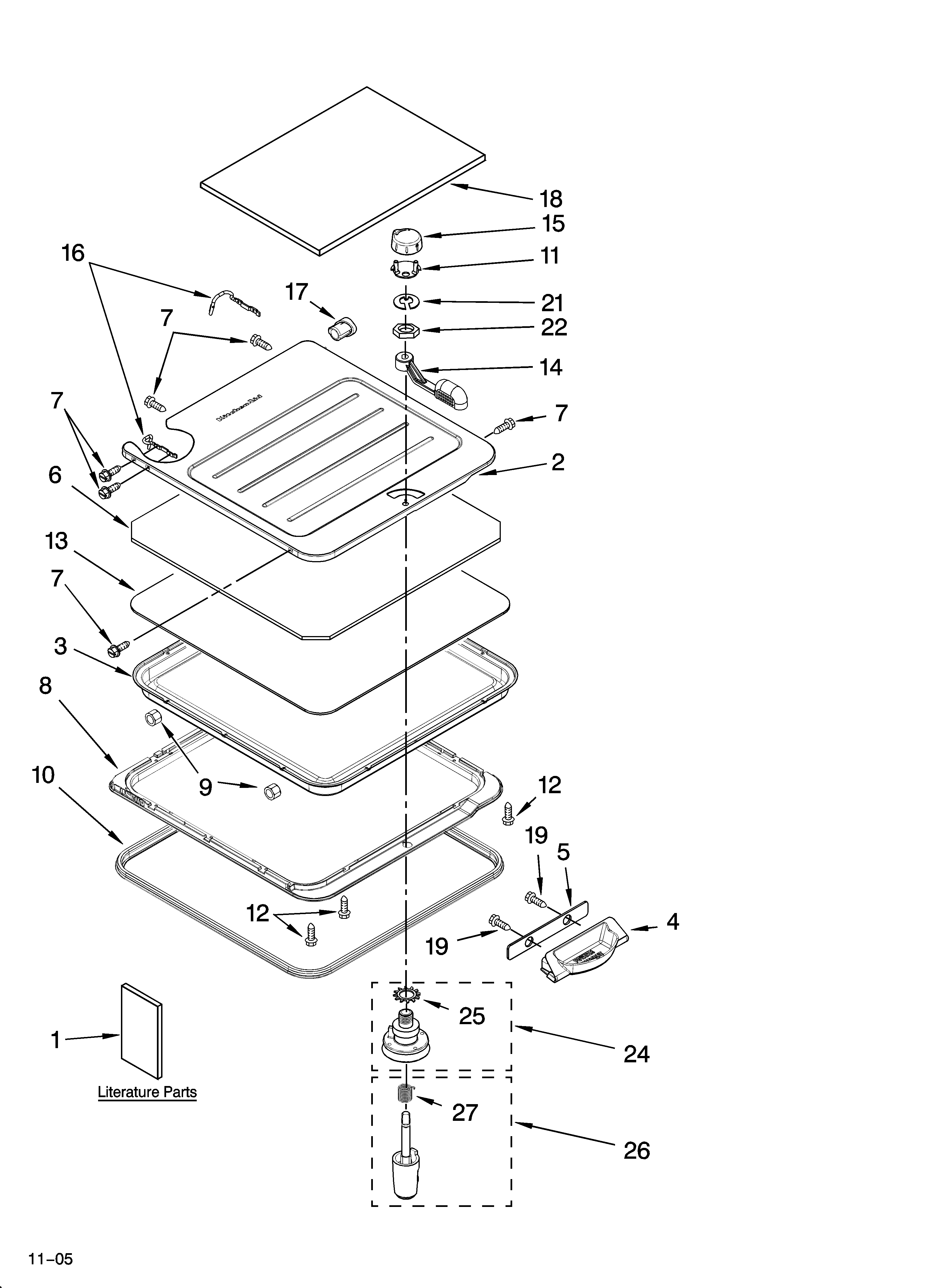 Lid and latch parts