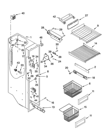 Freezer liner parts