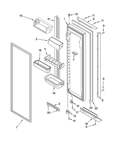 Refrigerator door parts