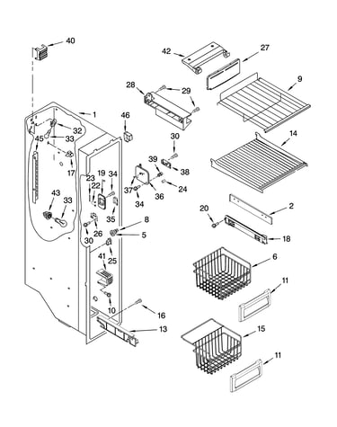 Freezer liner parts