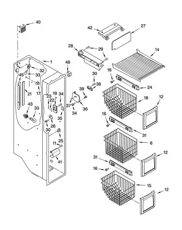 Freezer liner parts