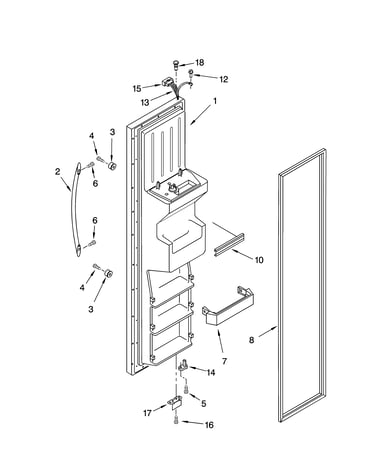 Freezer door parts