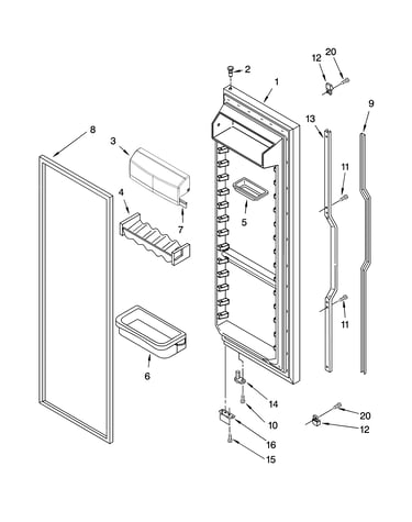 Refrigerator door parts