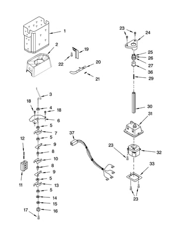 Motor and ice container parts