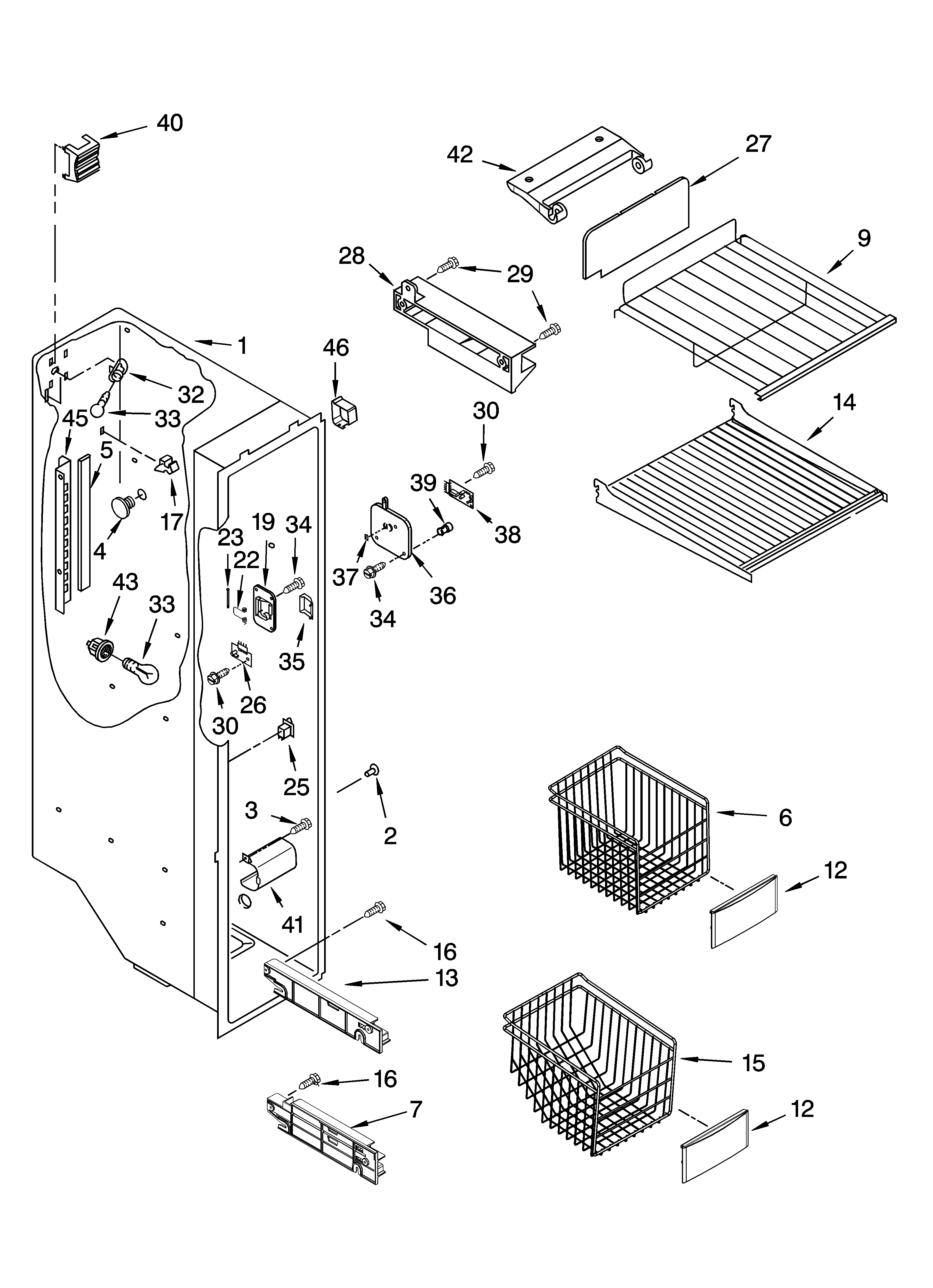 FREEZER LINER PARTS