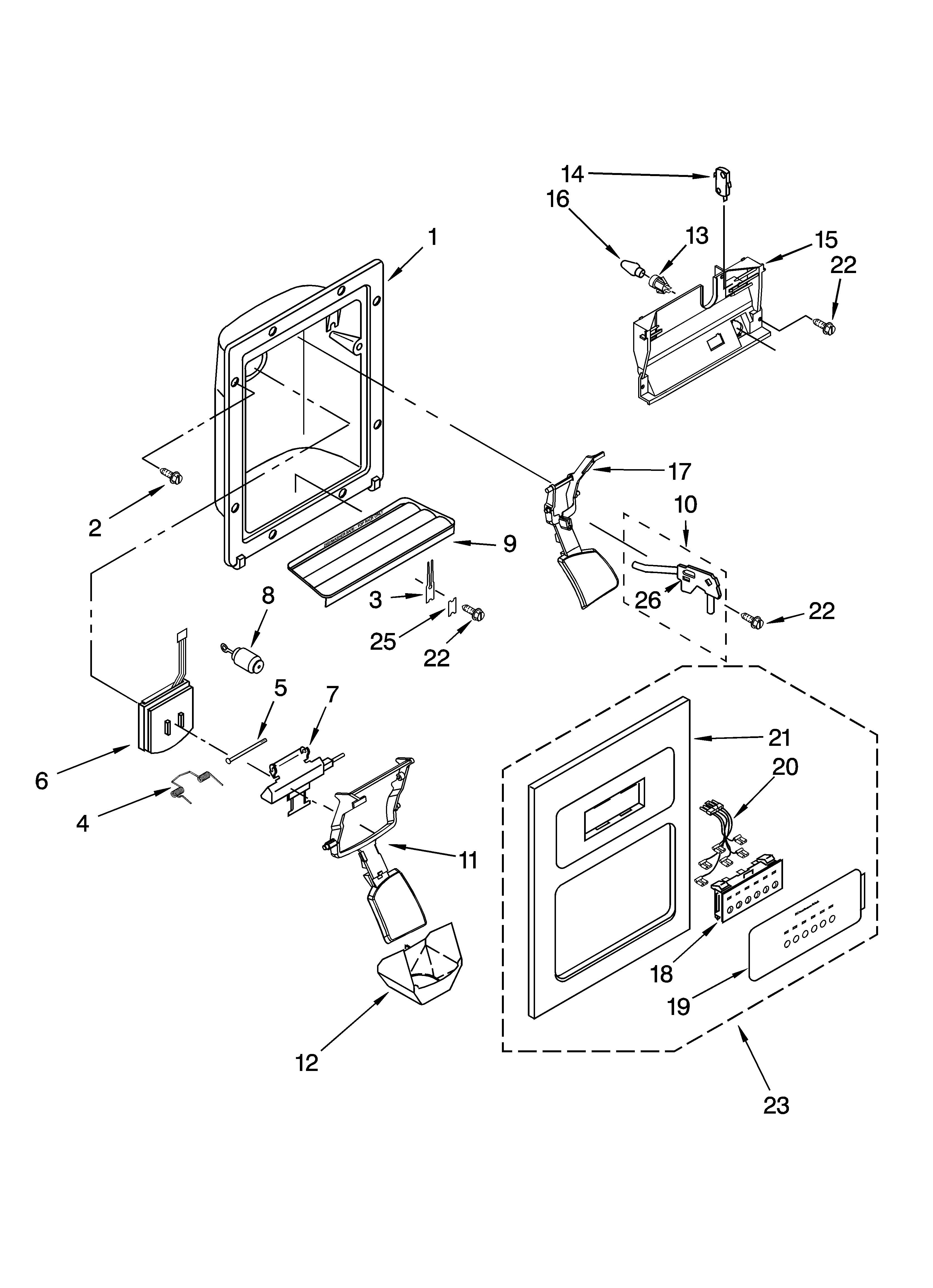 DISPENSER FRONT PARTS