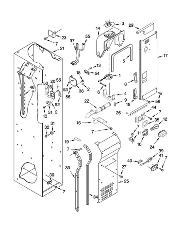 Freezer liner and air flow parts