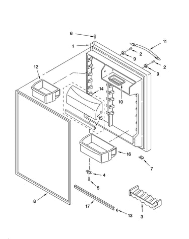 Refrigerator door parts