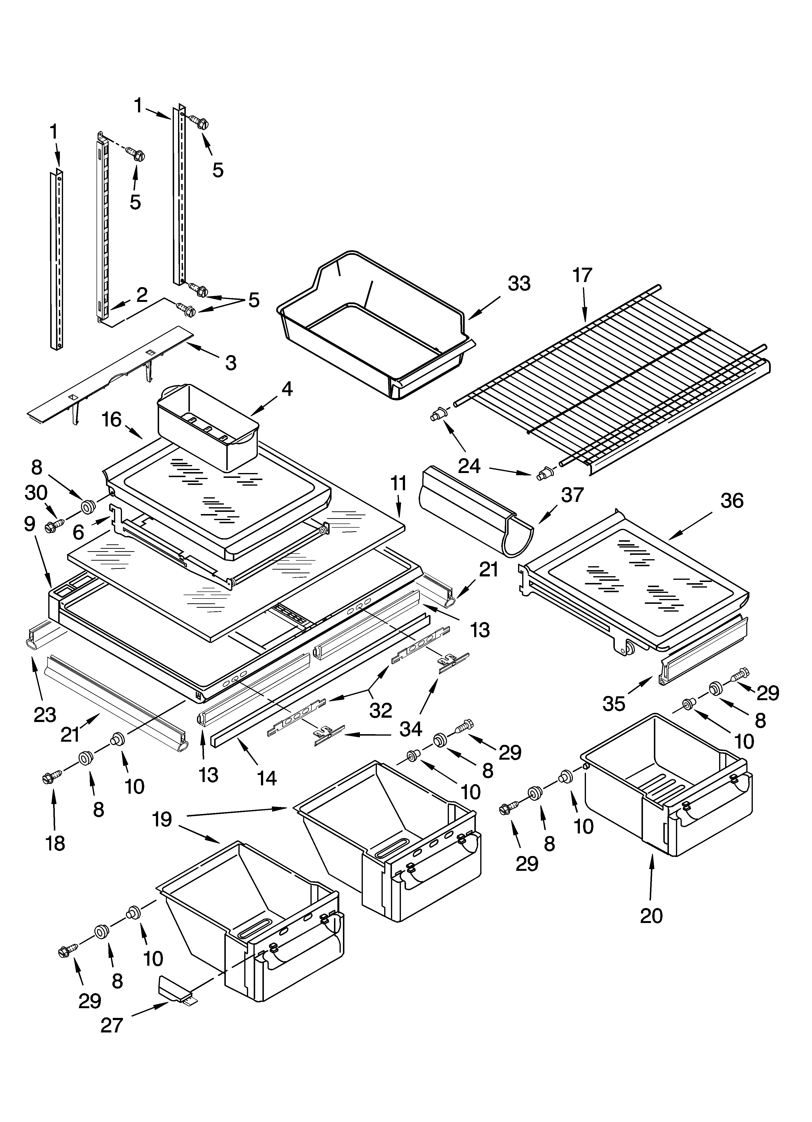 Shelf parts