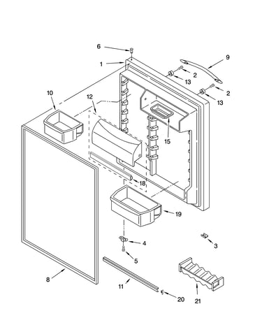 Refrigerator door parts