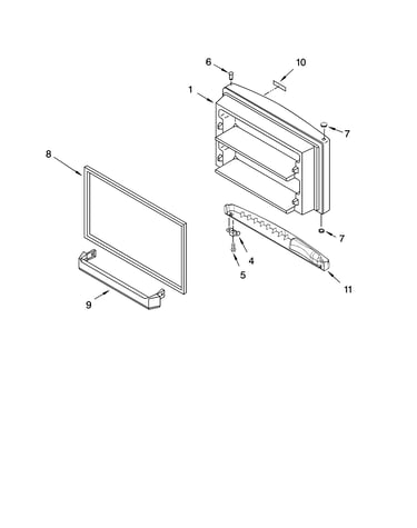 Freezer door parts, optional parts