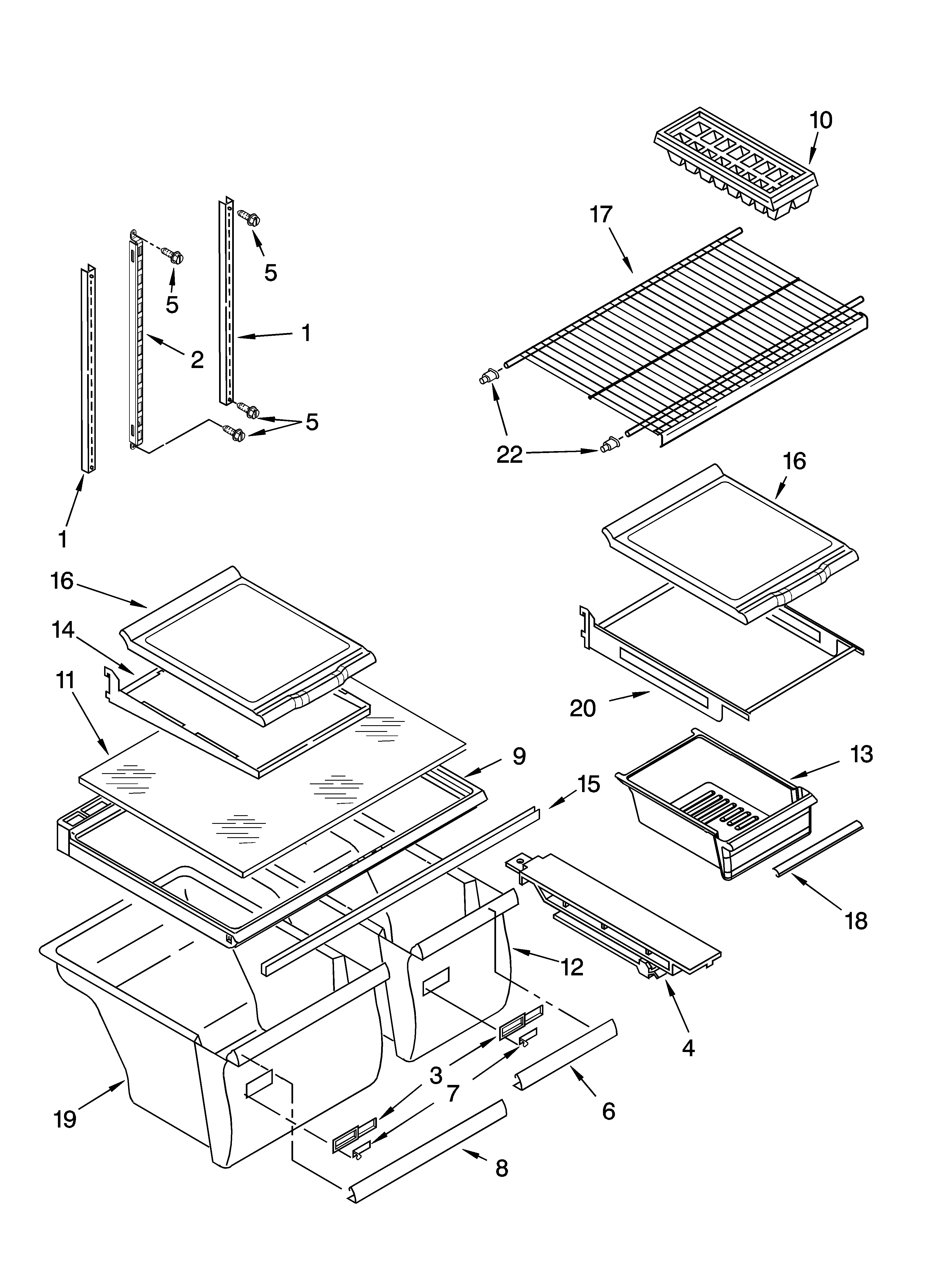 Shelf parts