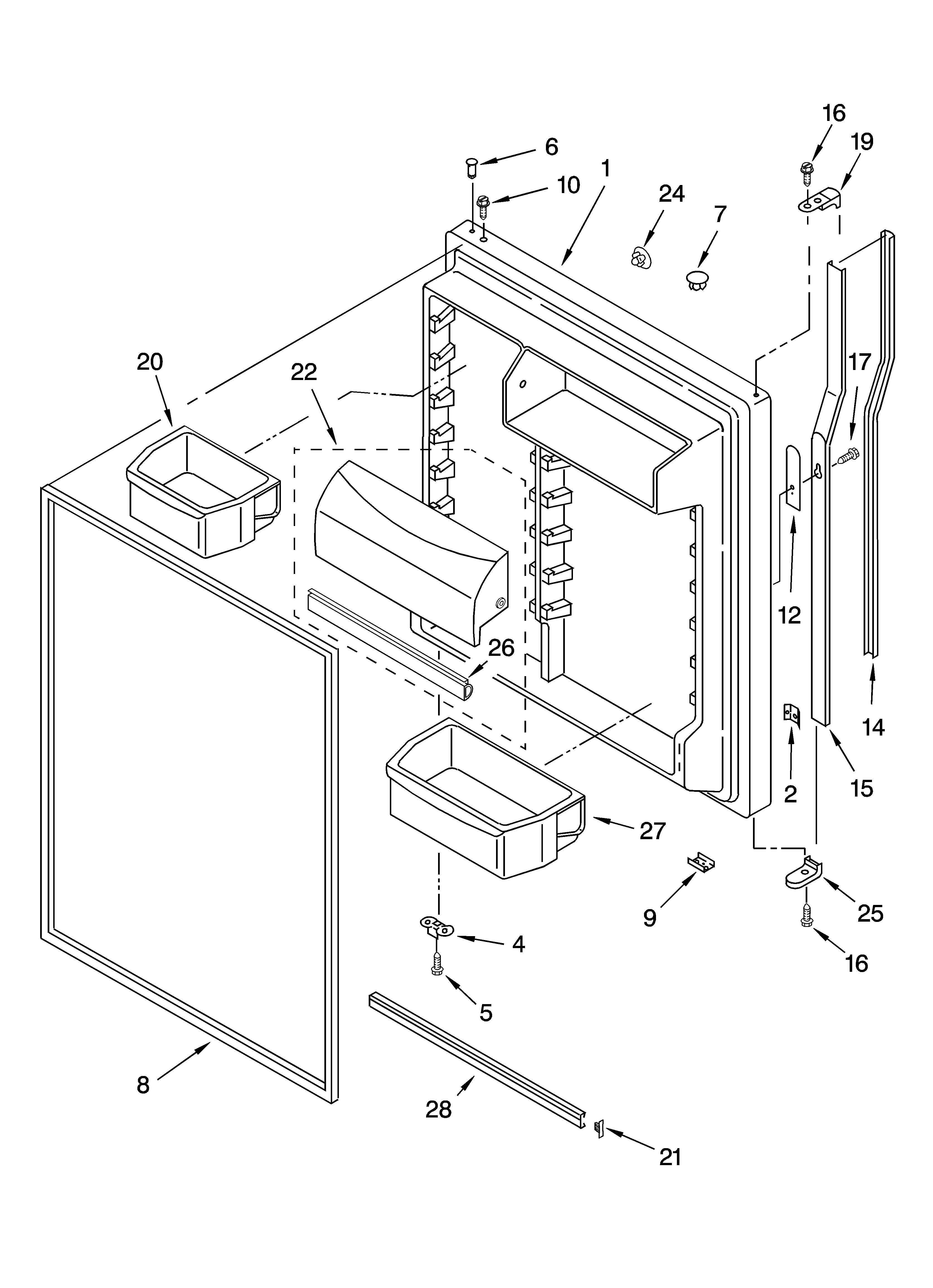 Refrigerator door parts