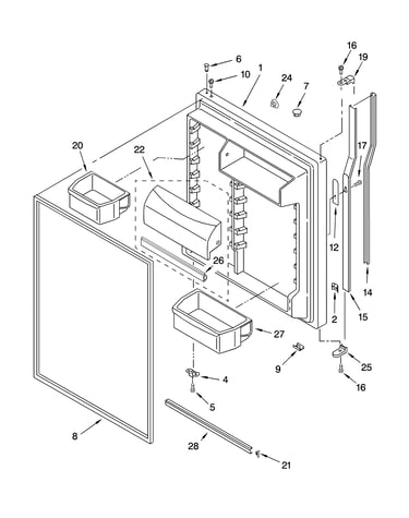 Refrigerator door parts