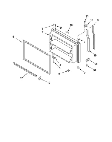 Freezer door parts, optional parts (not included)