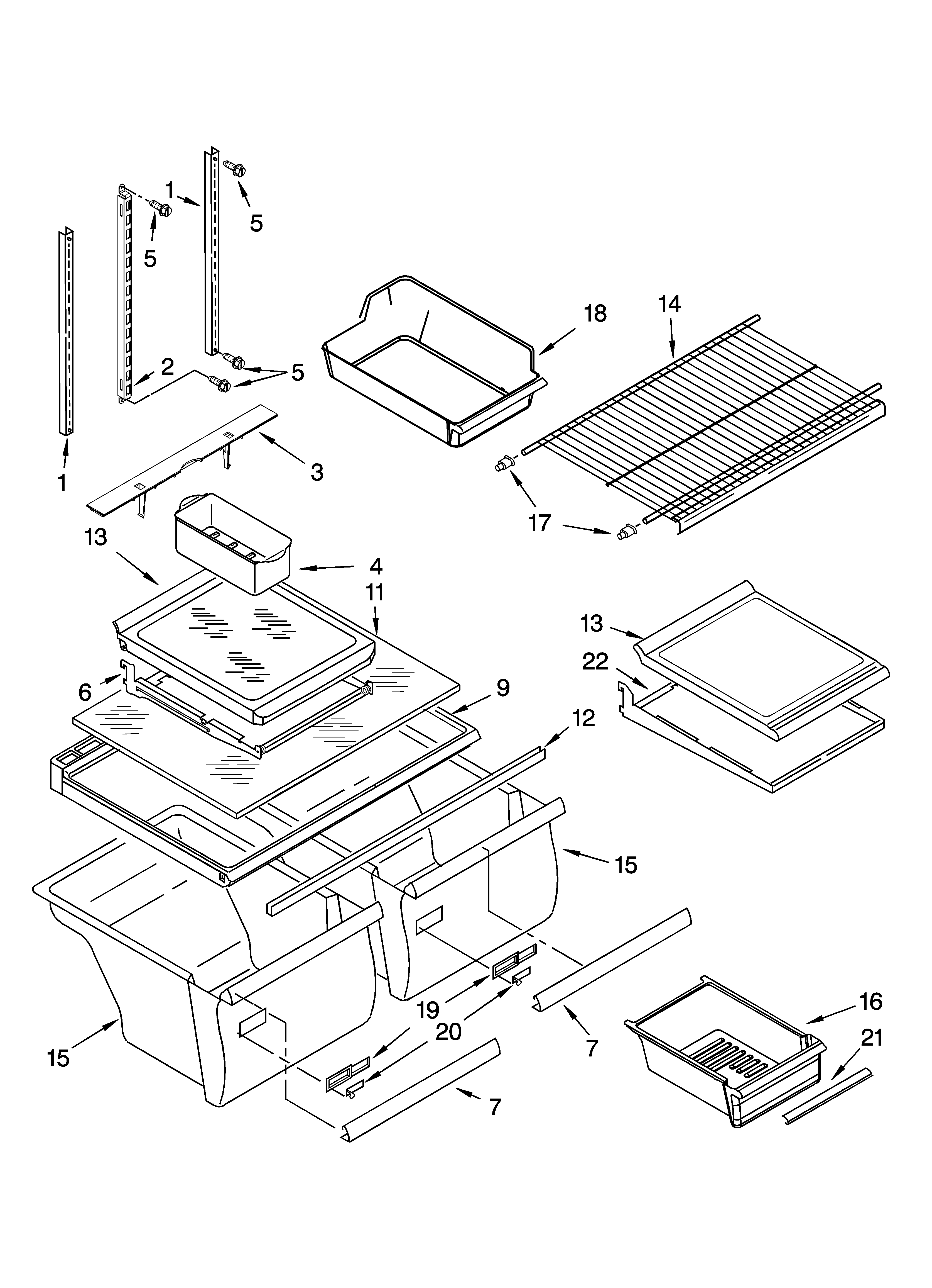 Shelf parts