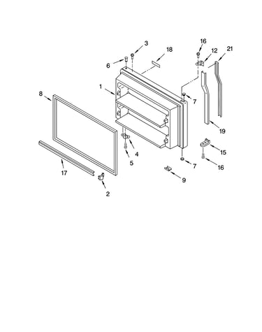 Freezer door parts