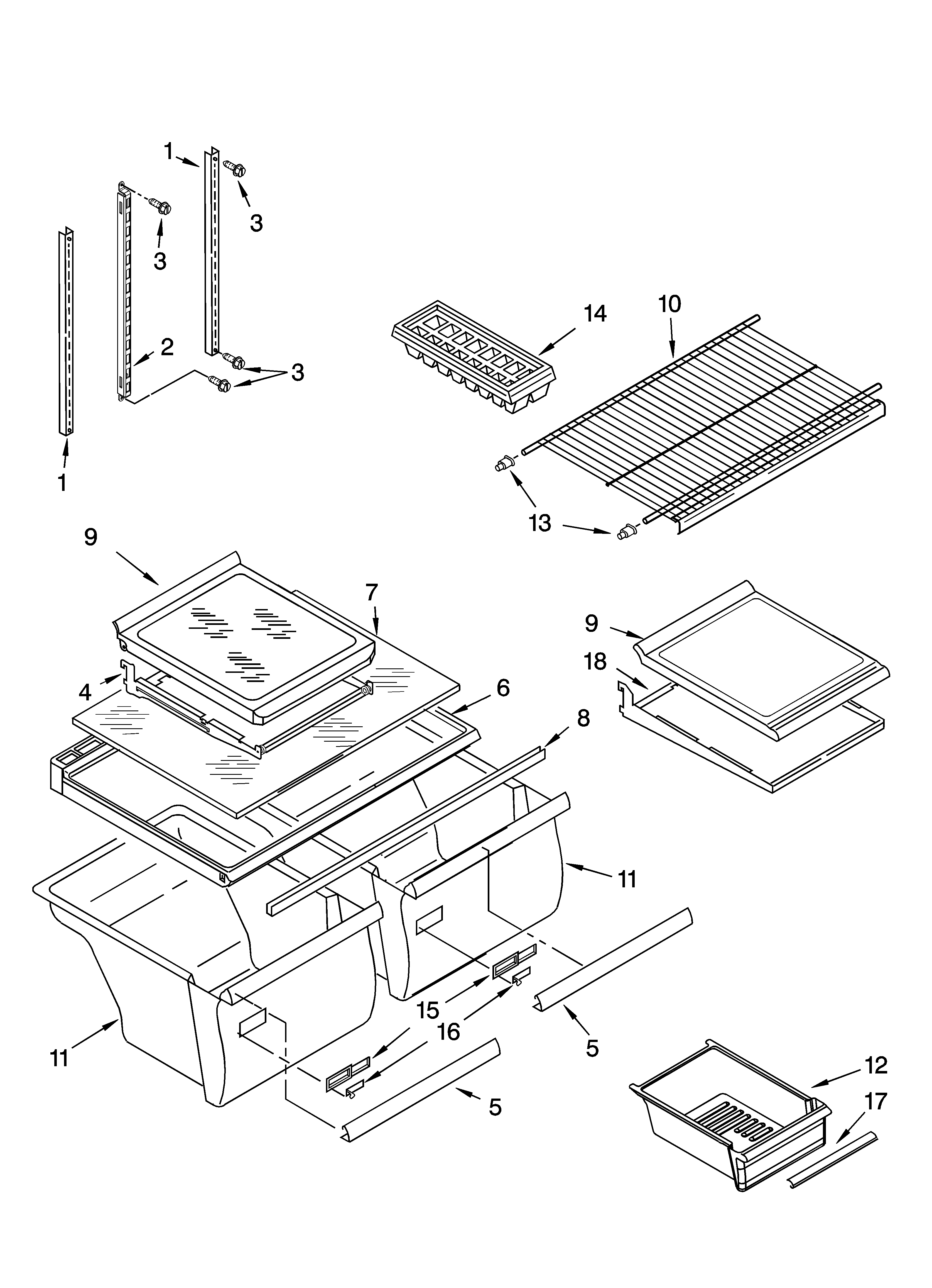 Shelf parts