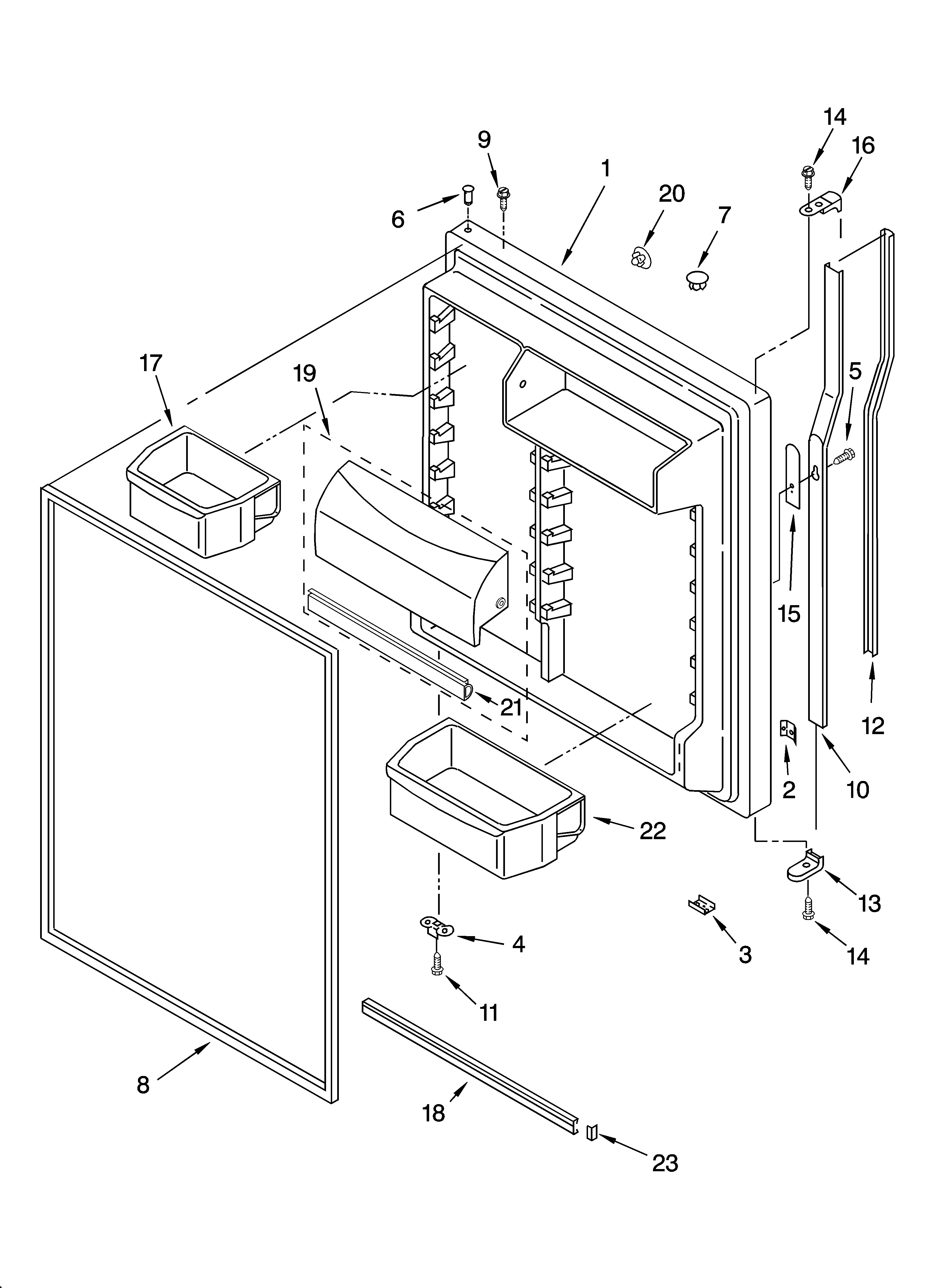 Refrigerator door parts