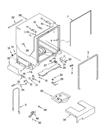 Tub and frame parts