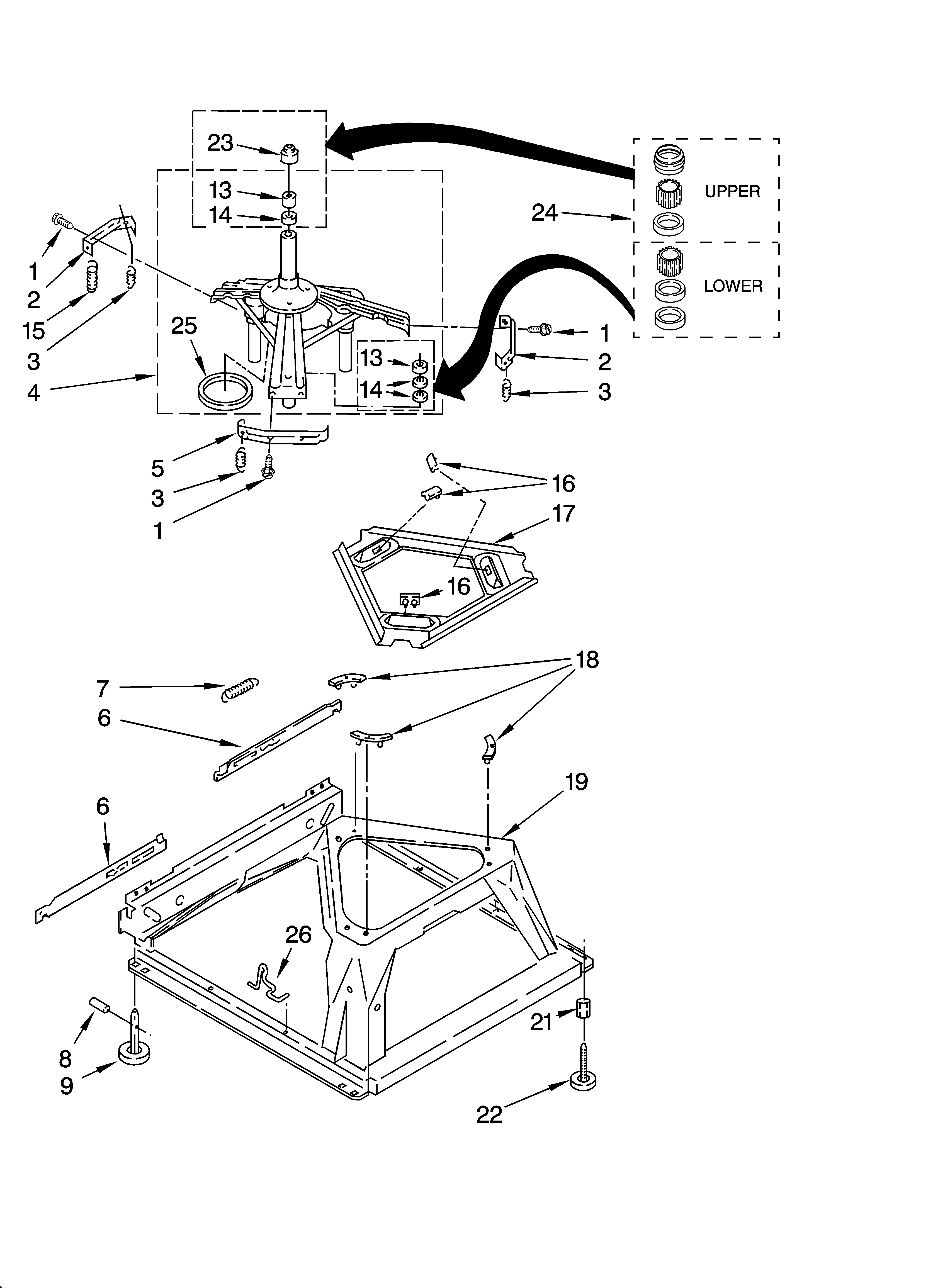 Machine base parts