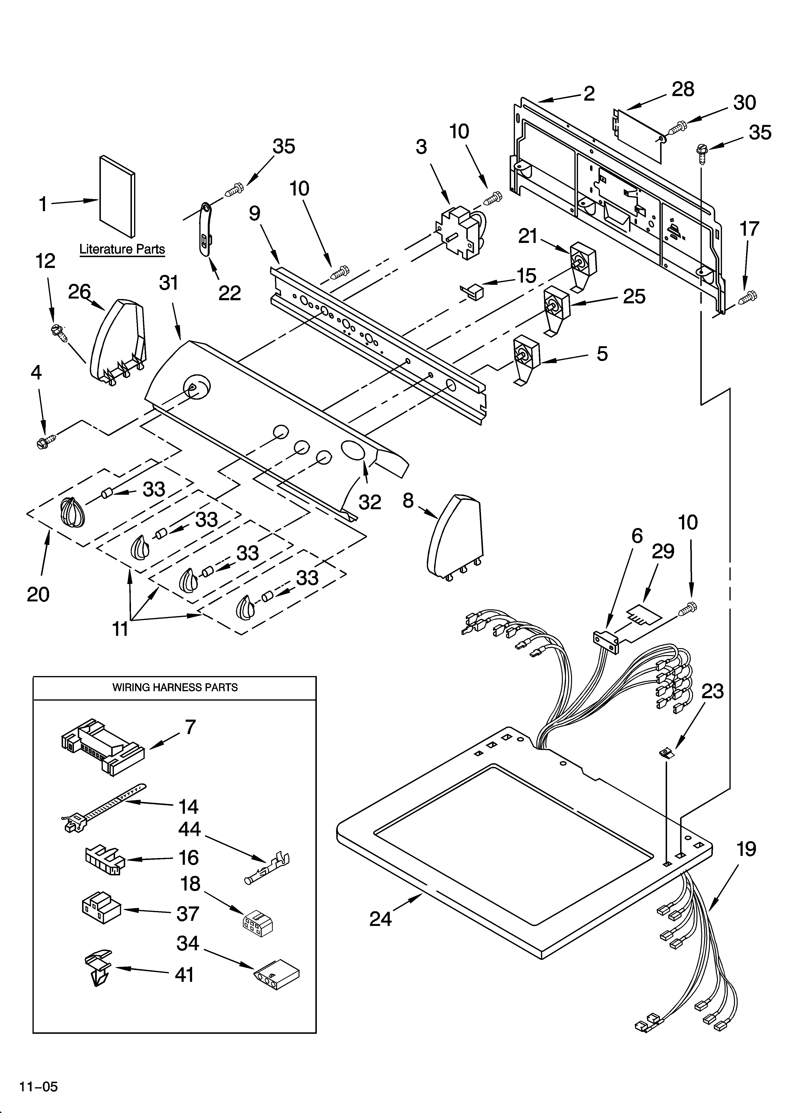 Top and console parts