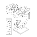 Whirlpool LEQ9858PG1 top and console parts diagram