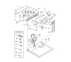 Whirlpool LEQ9858PG1 top and console parts diagram