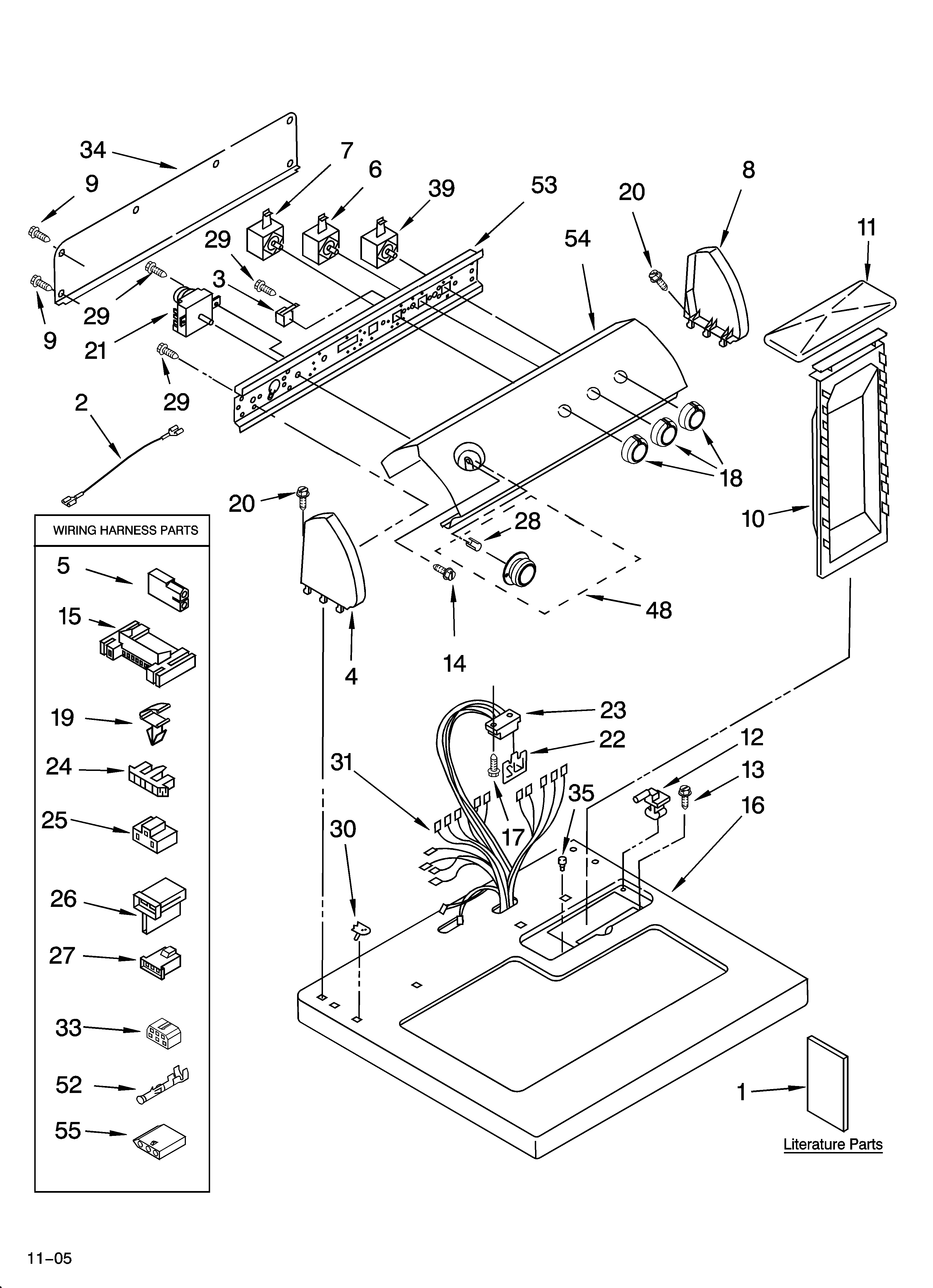 Top and console parts