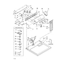 Whirlpool LGR8648PG1 top and console parts diagram