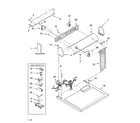 Whirlpool LGV4634PQ1 top and console parts diagram