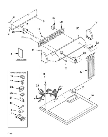 Top and console parts