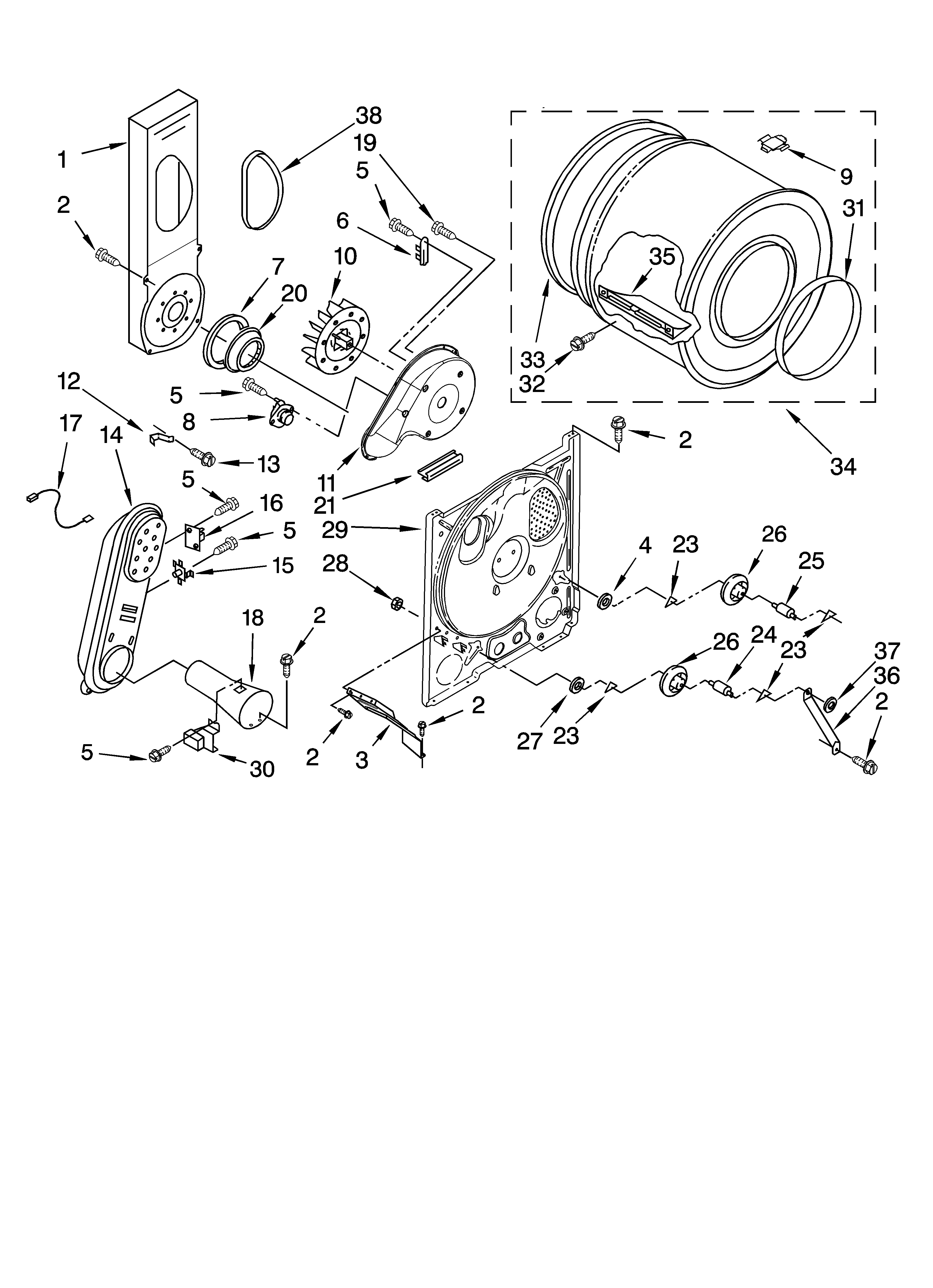 Bulkhead parts, optional parts (not included)