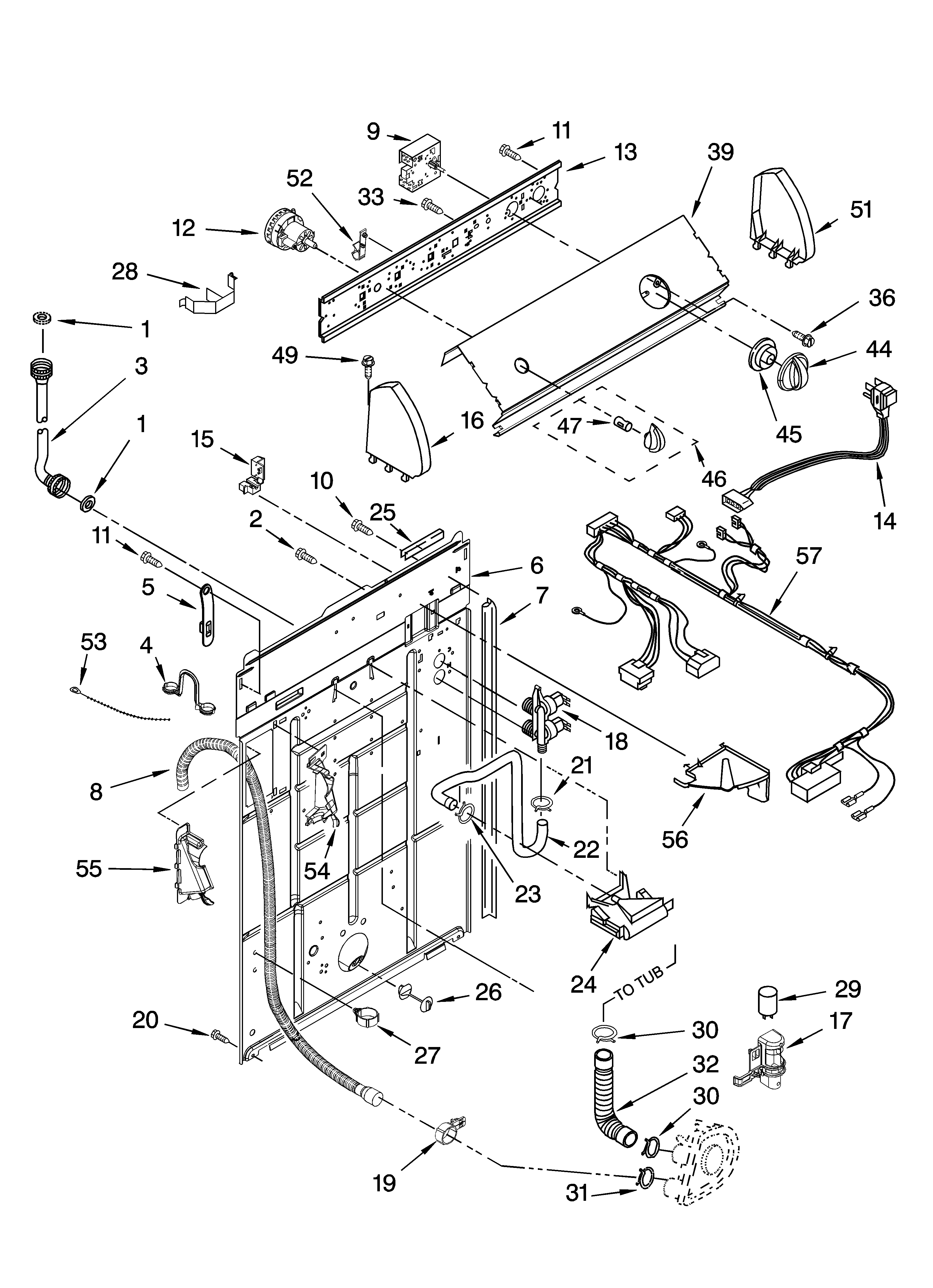 Controls and rear panel parts