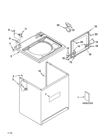 Top and cabinet parts